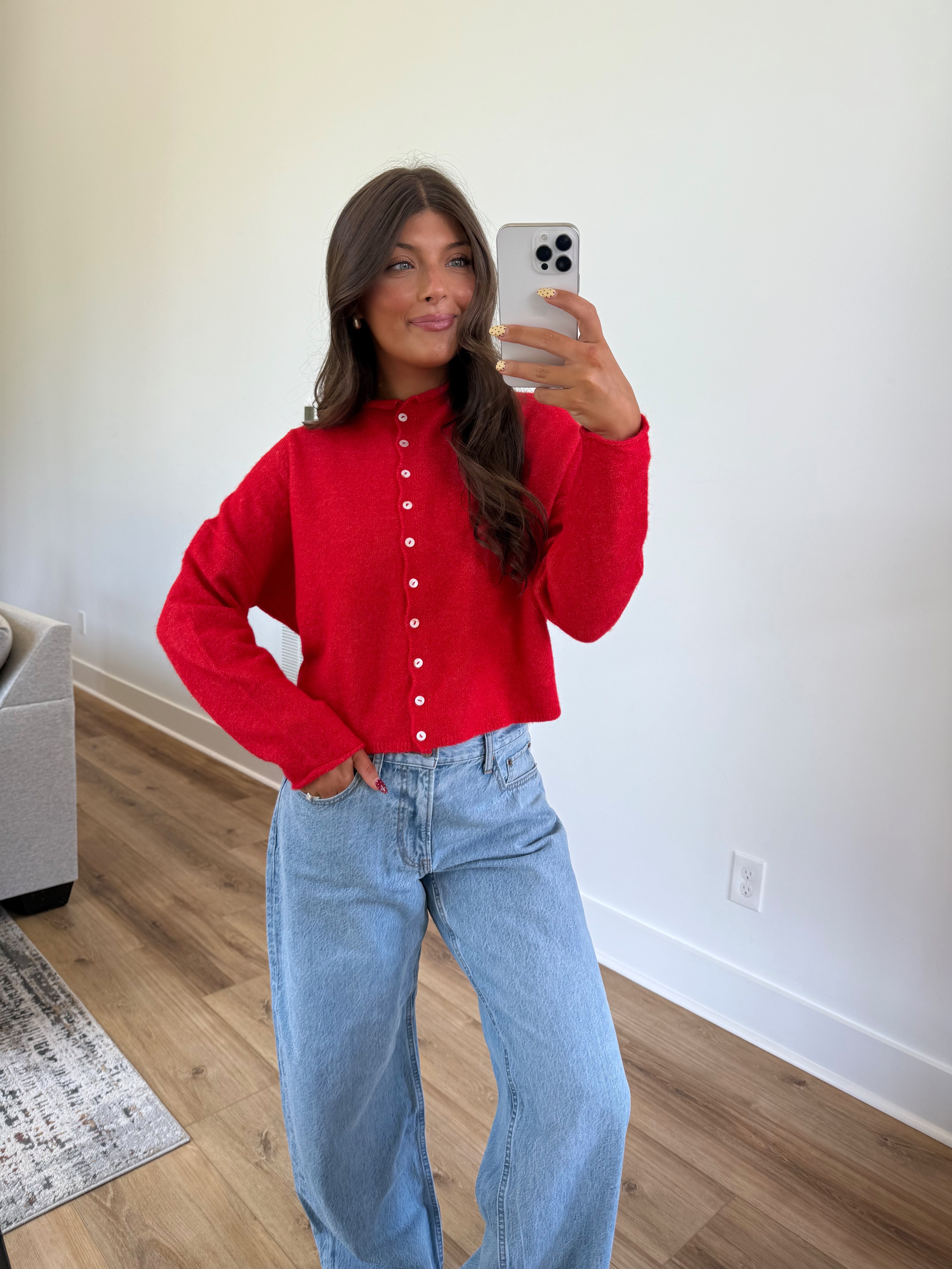 Best Dress Cardigan (Red)