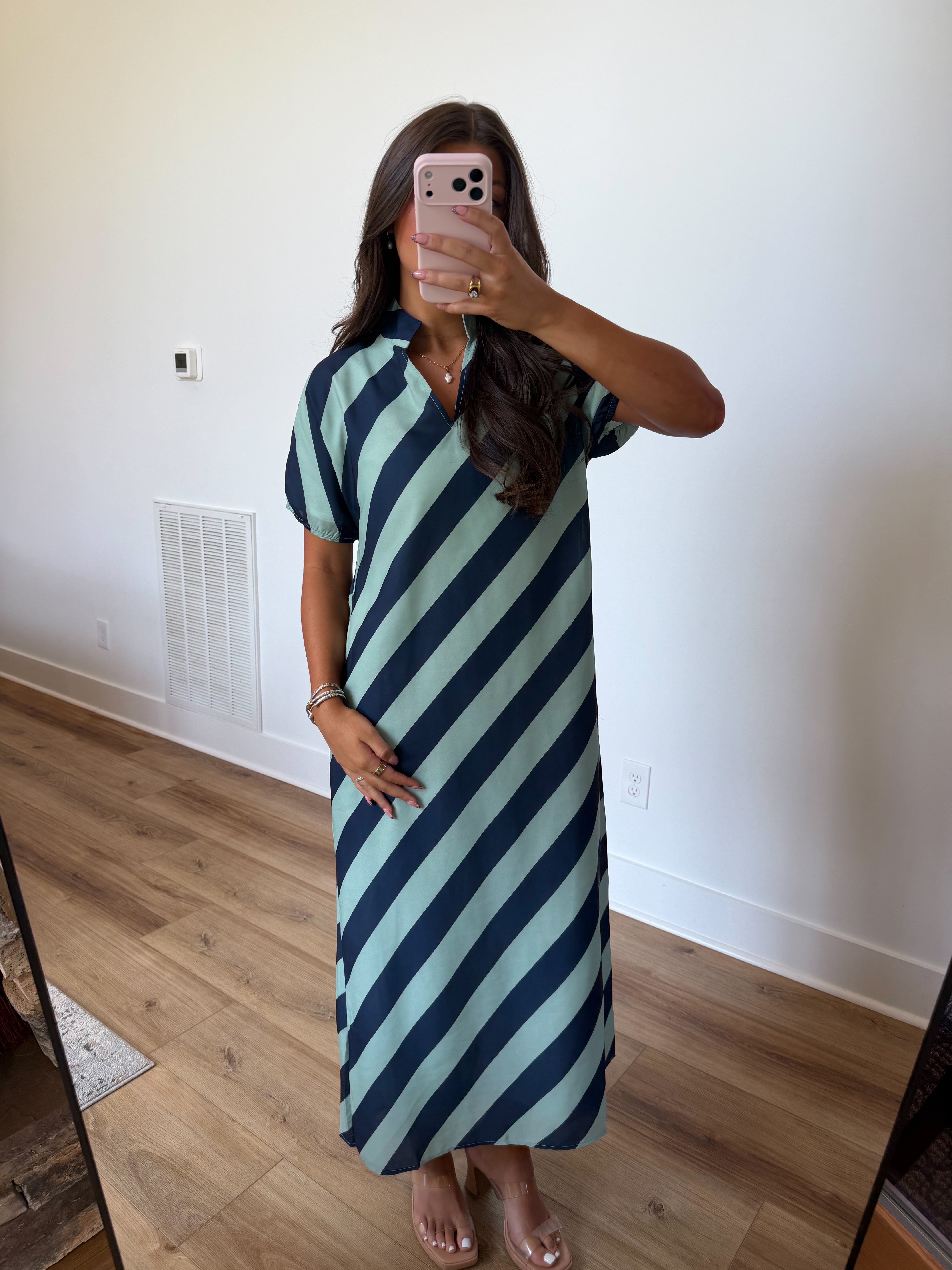 Pippa Stripe Maxi (Blue/Mint)
