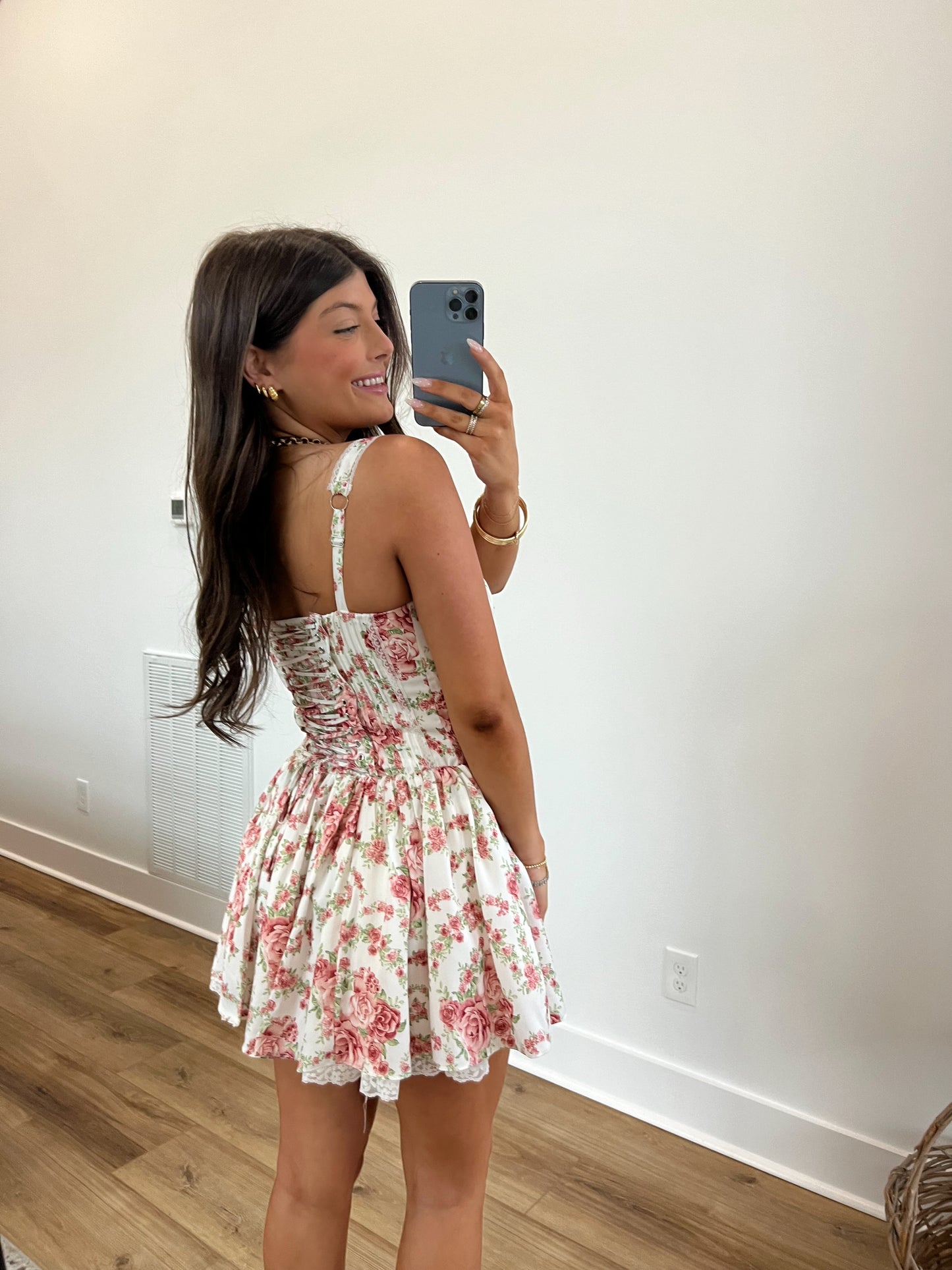 Vintage Rose Mini Dress