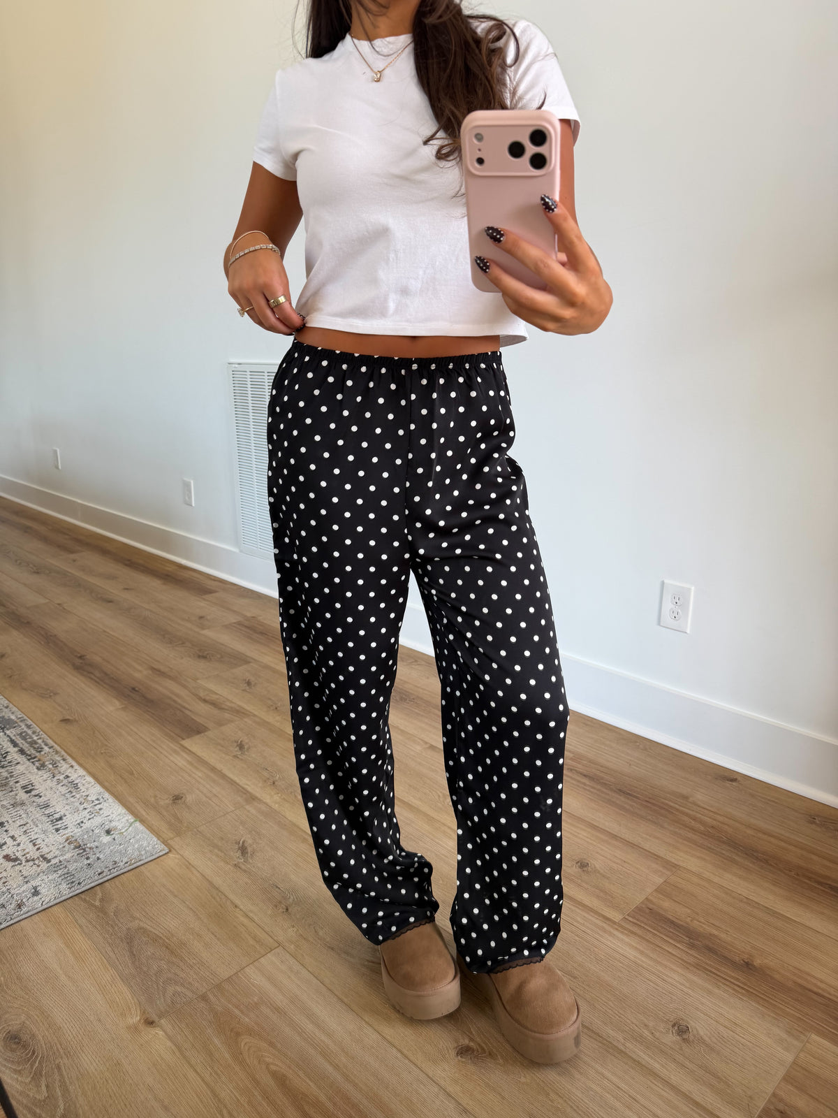 Satin Polka Dot Pants
