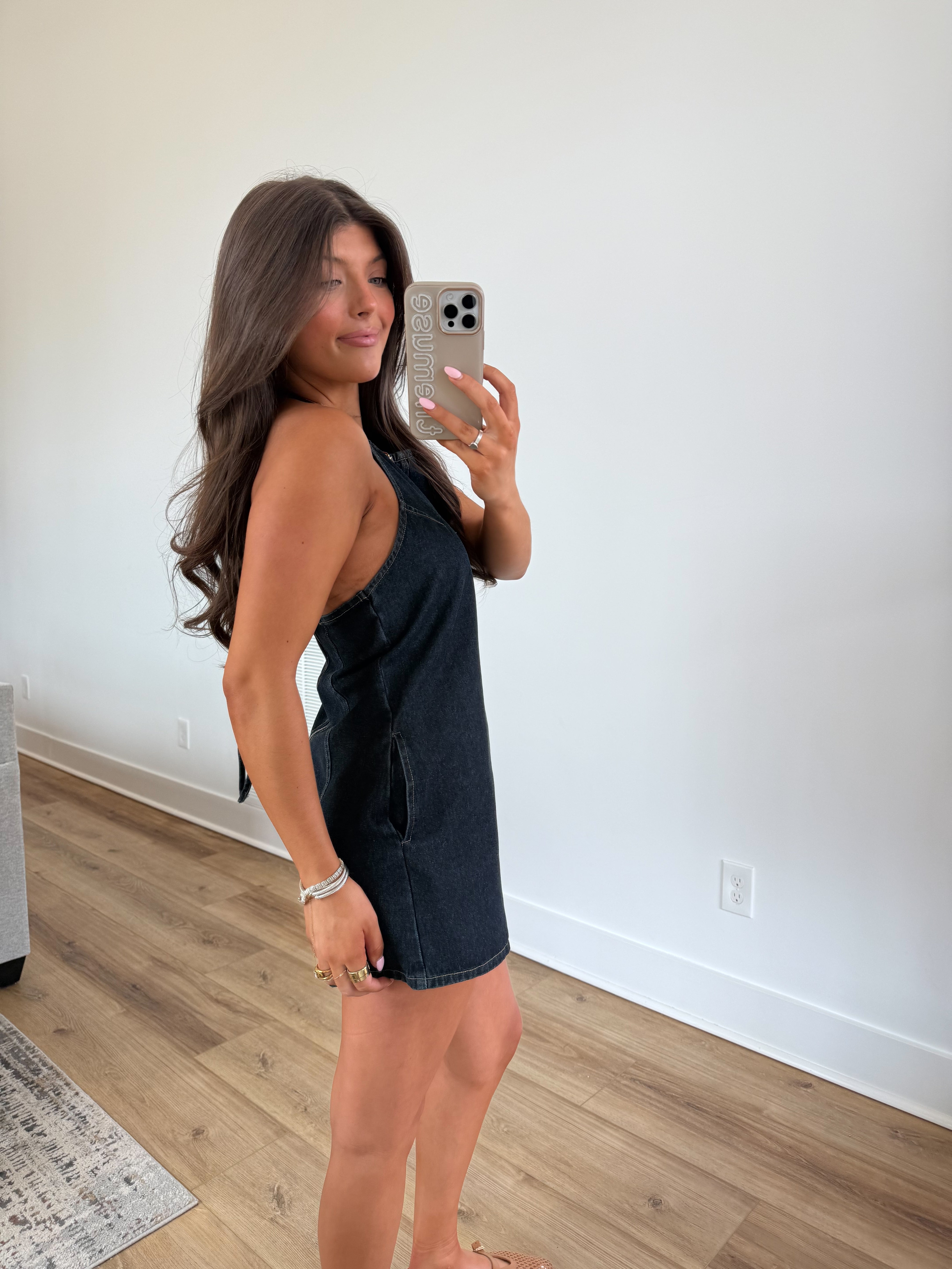 Dark Wash Denim Romper