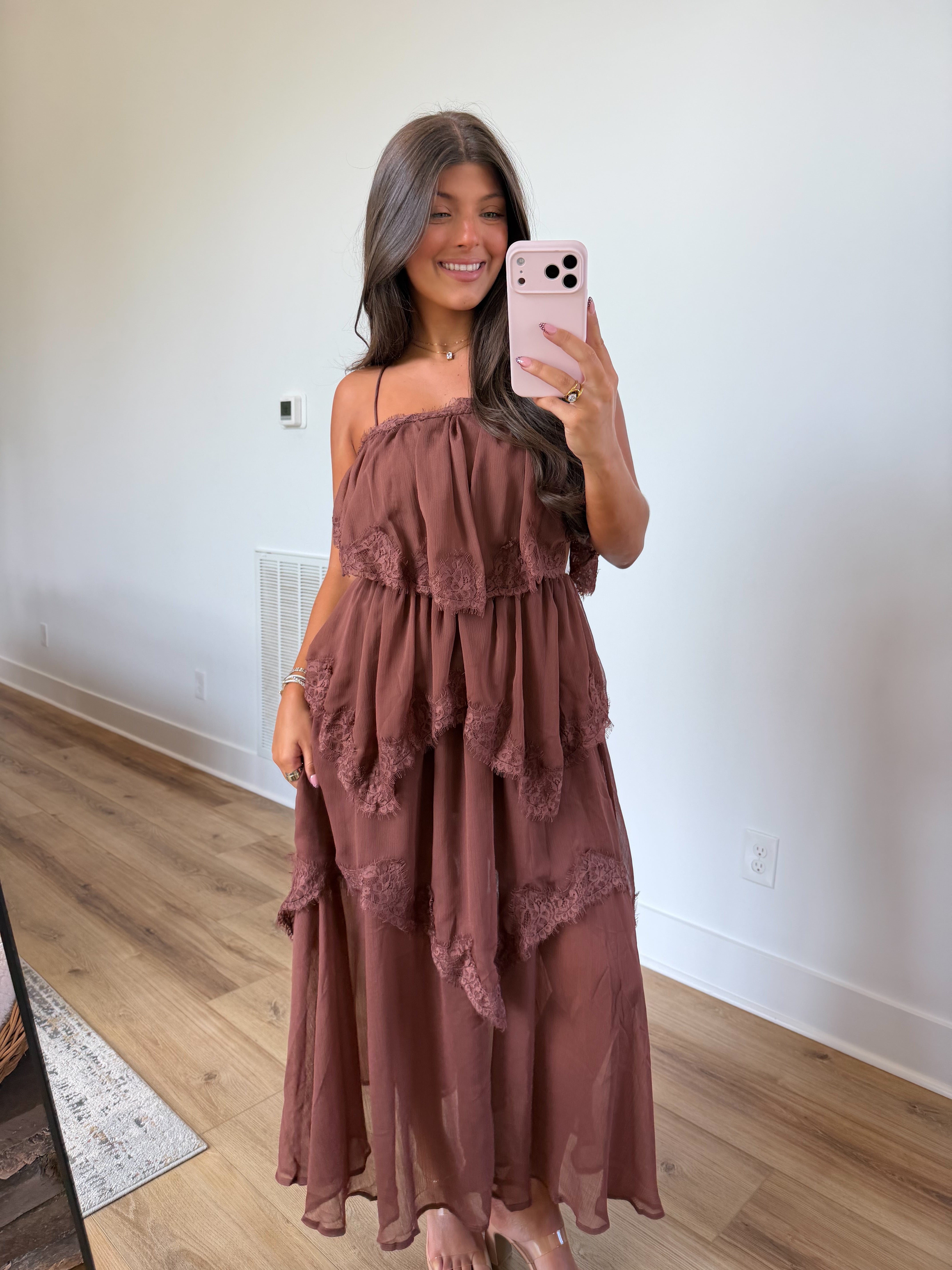 Wren Lace Trim Maxi (Brown)