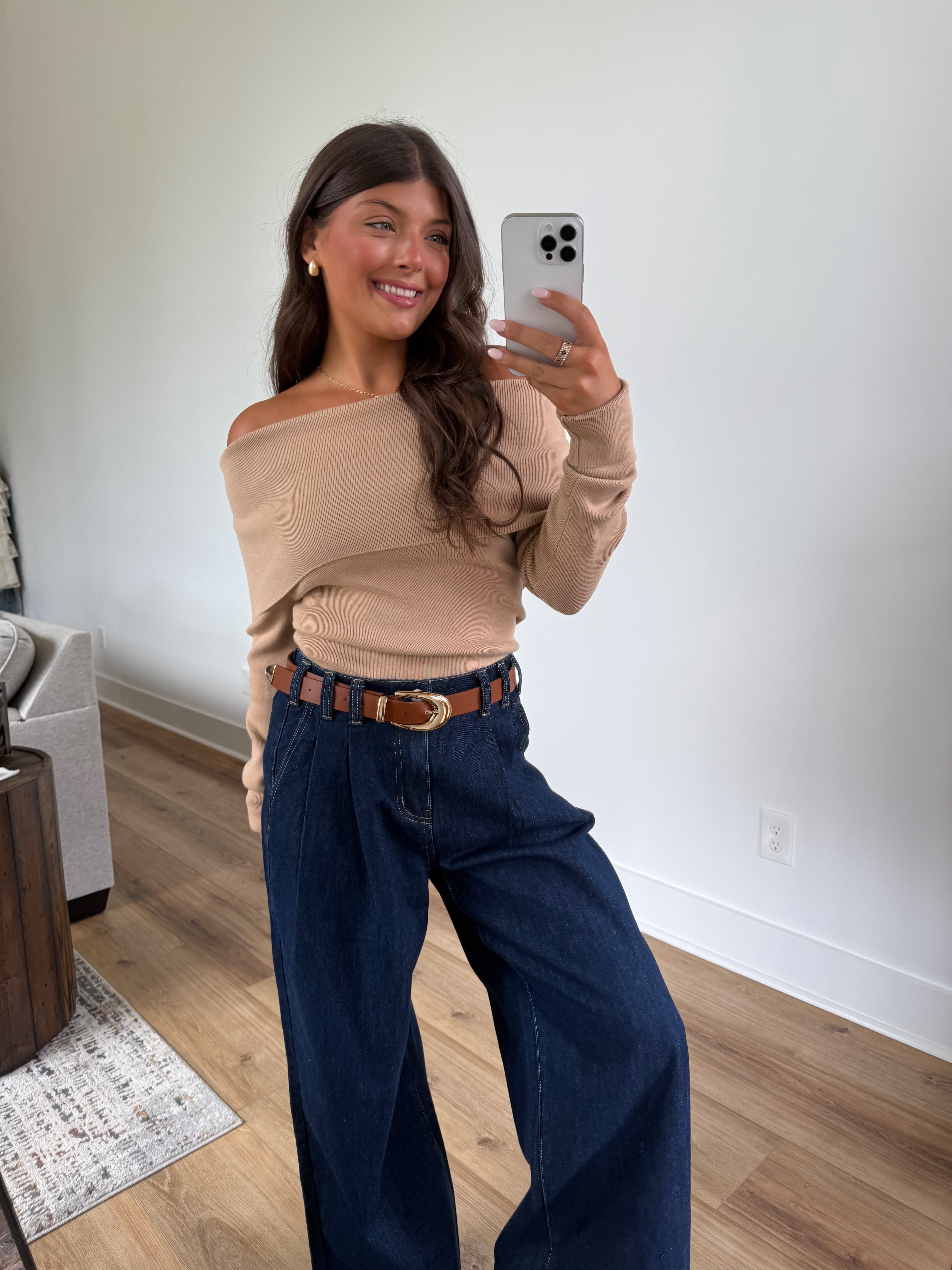 Dark Denim Wide Leg Pant