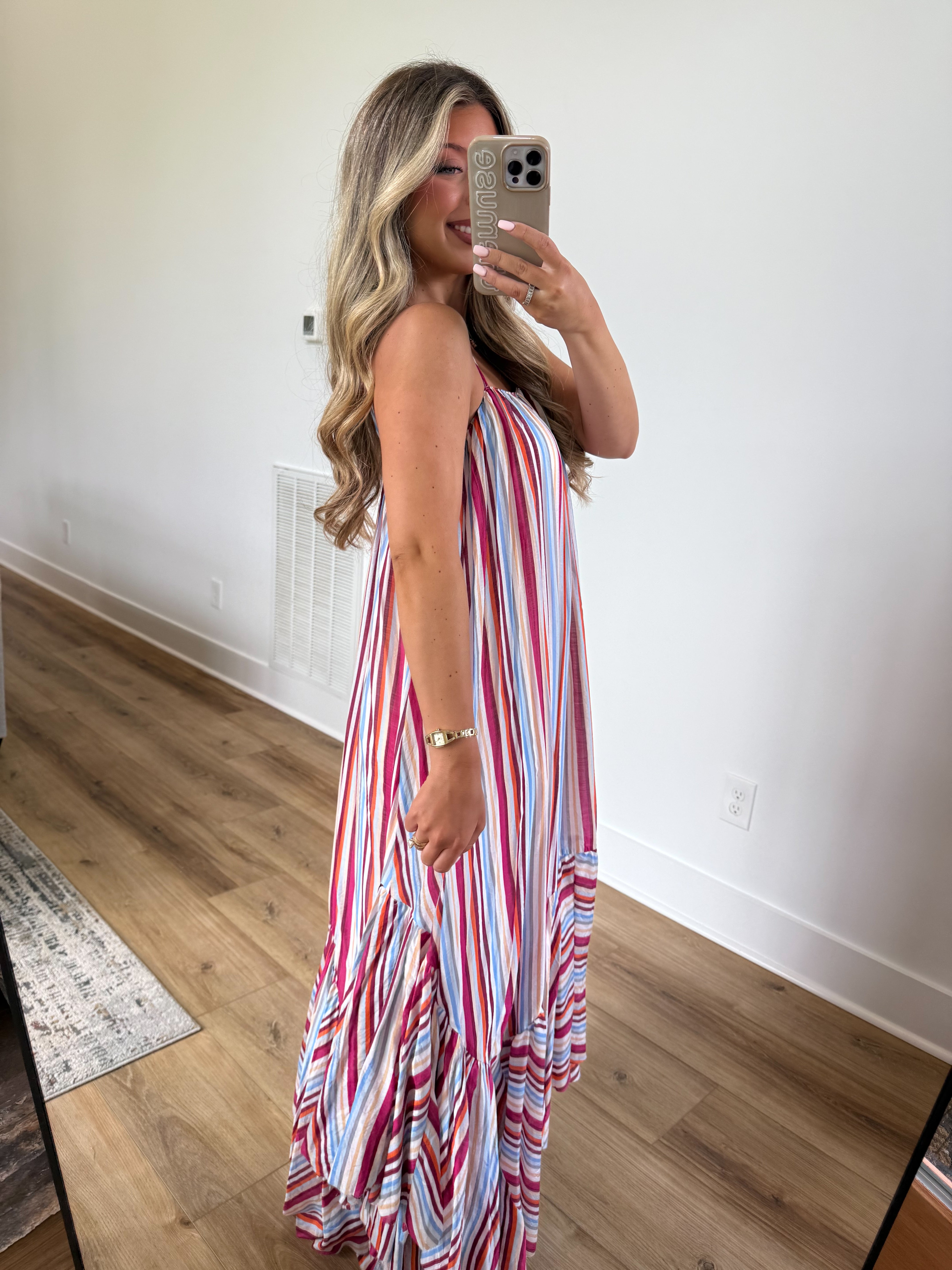 Ambra Stripe Midi Dress
