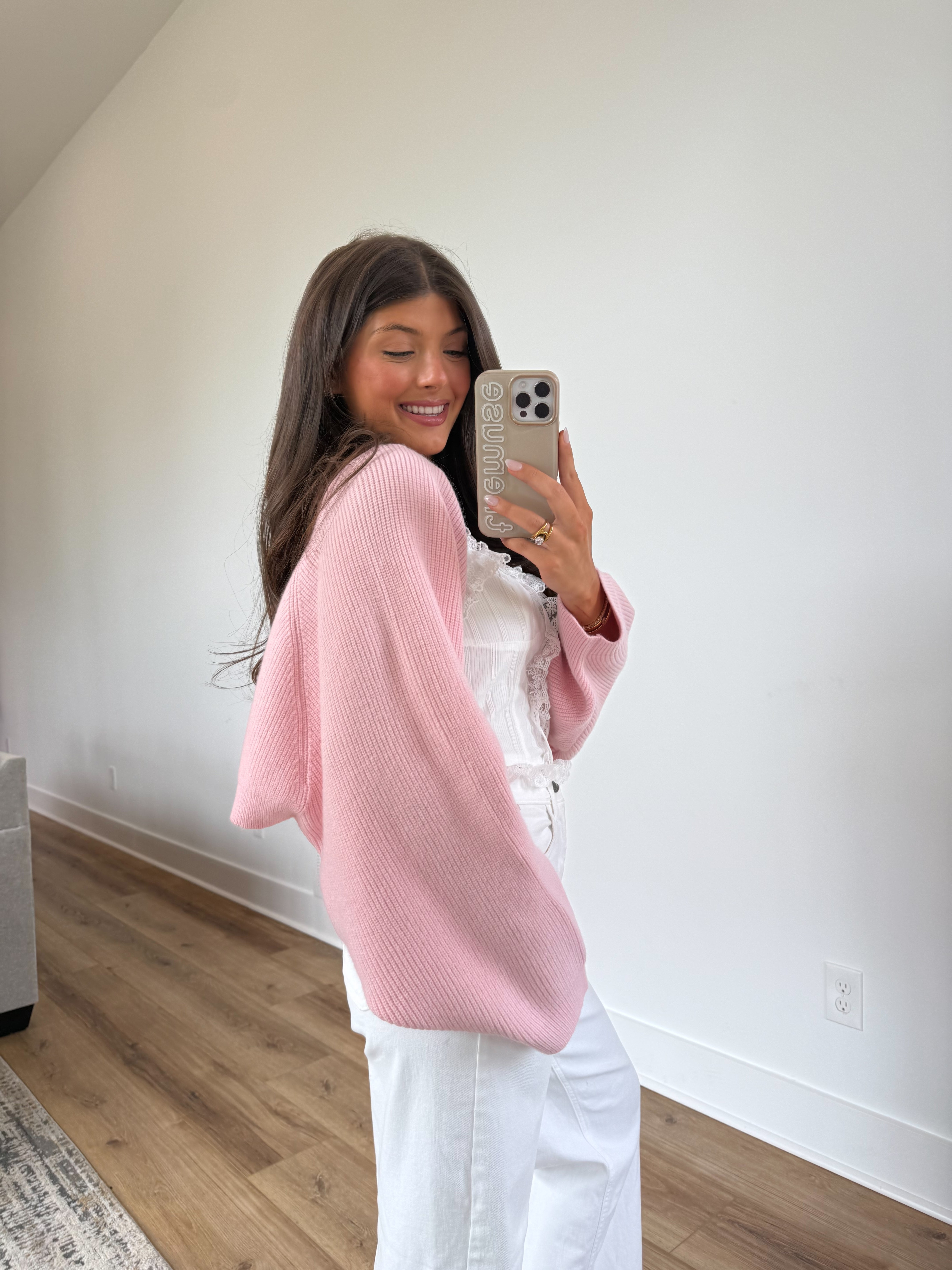 The Strawberry Milk Cardigan Shawl
