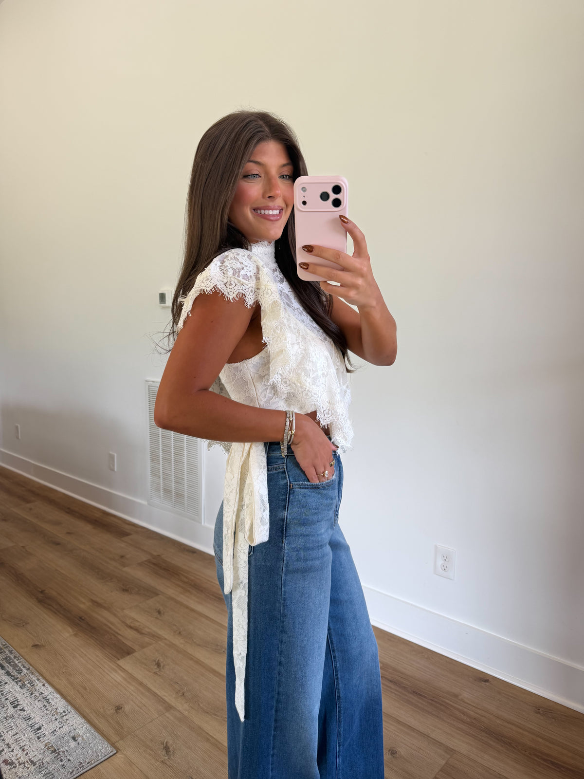 Darling Lace Ruffle Top