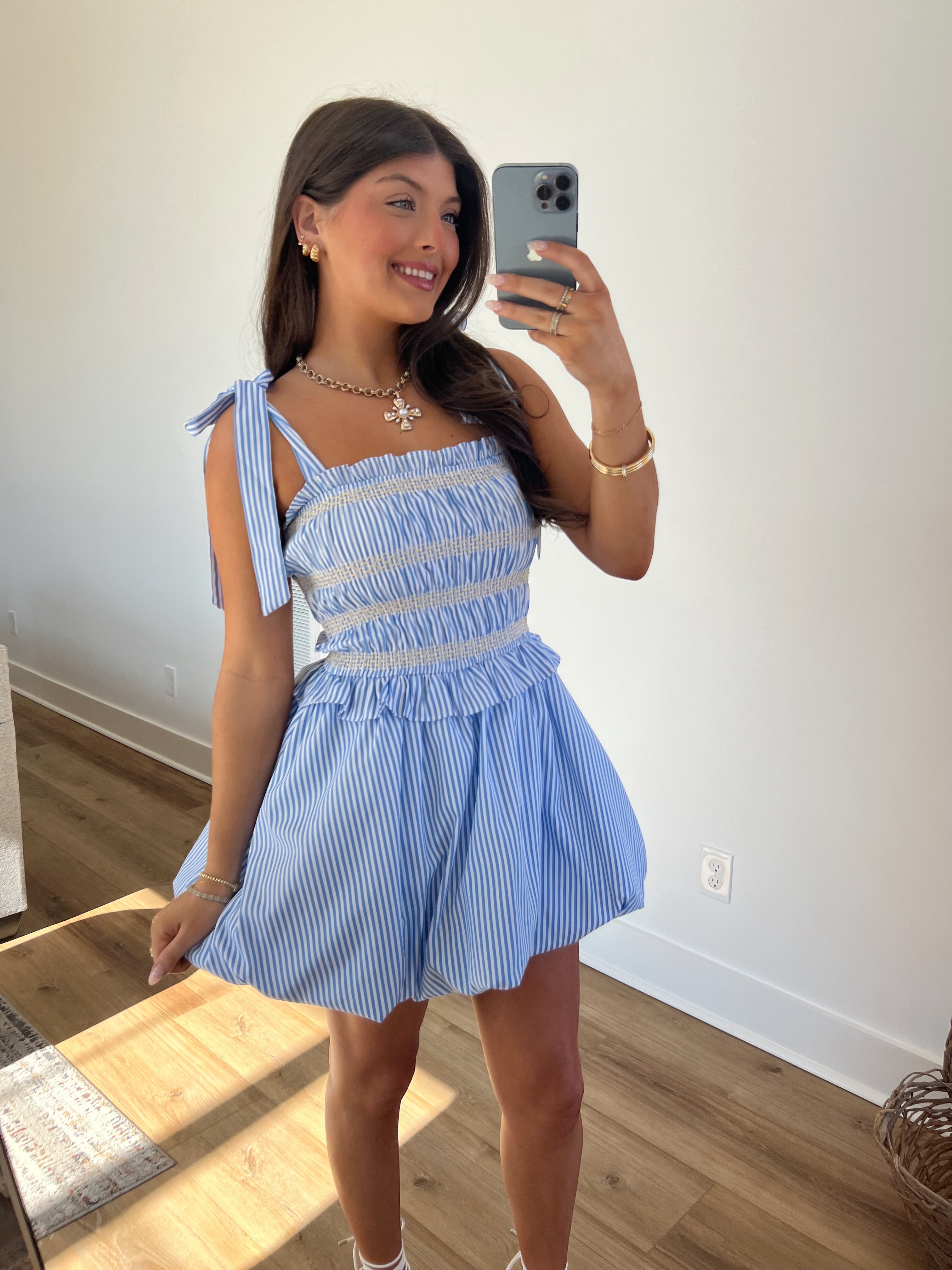 Smocked Waves Bubble Dress