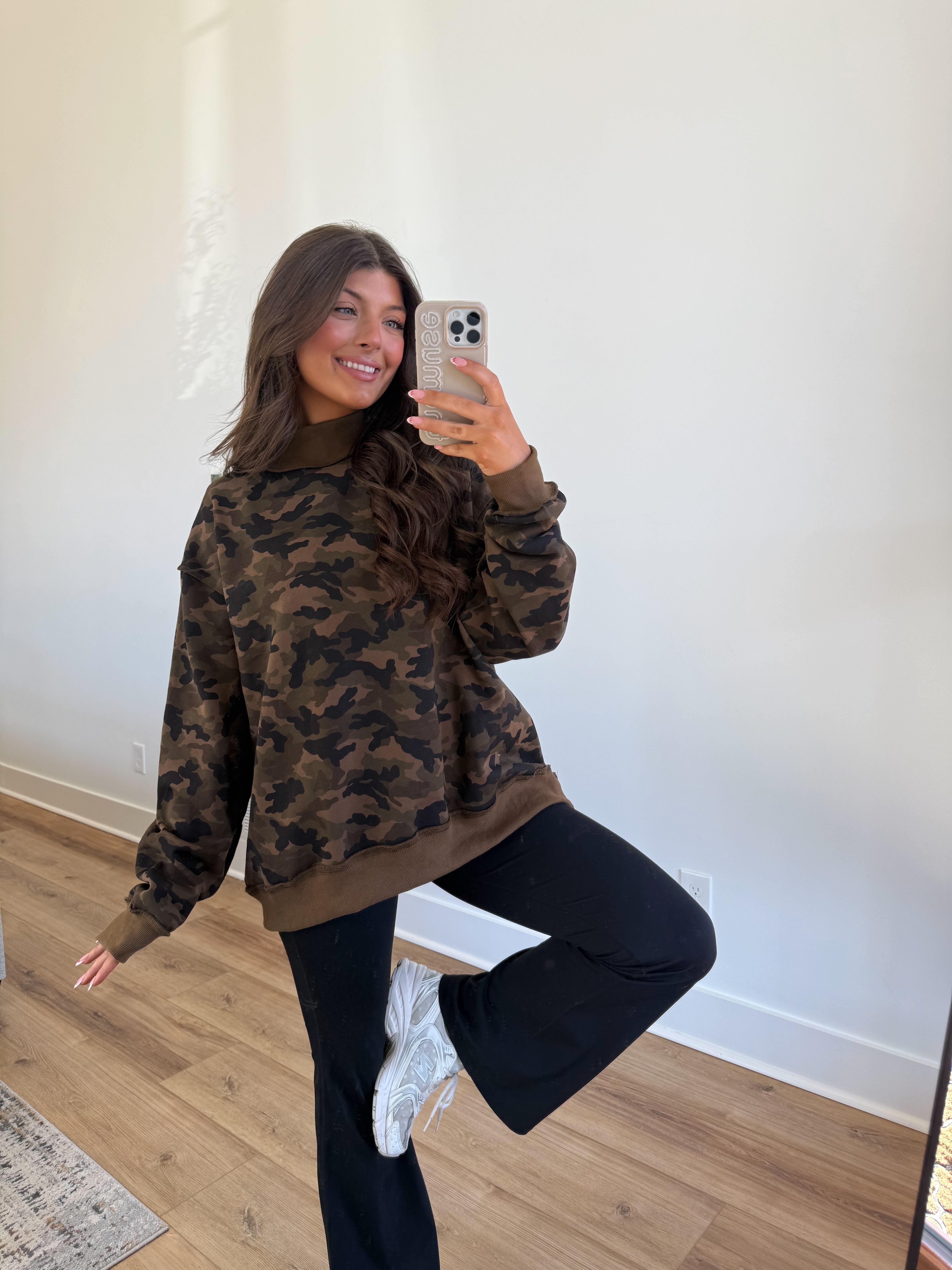 The Woodland Camo Mockneck