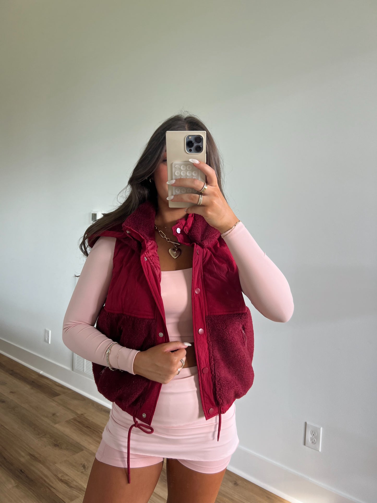 Maroon Fleece Vest
