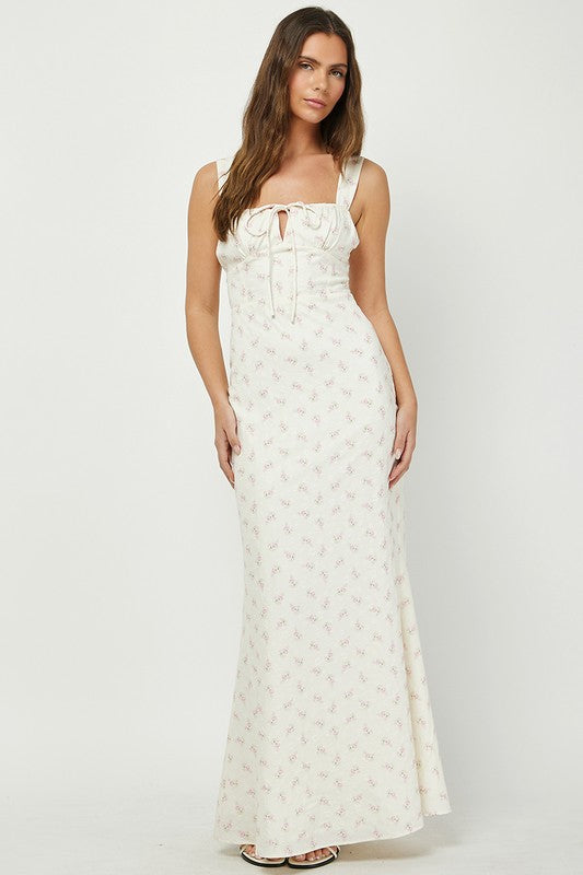 Clarice Pink Florals Maxi Dress