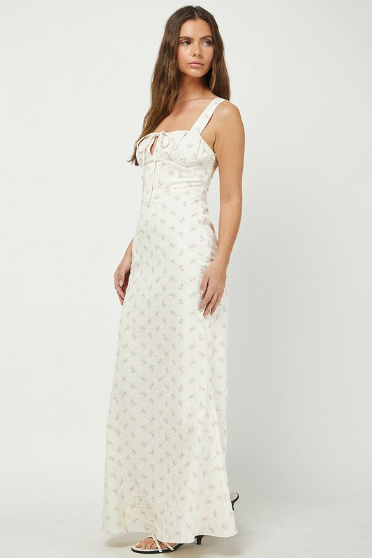 Clarice Pink Florals Maxi Dress