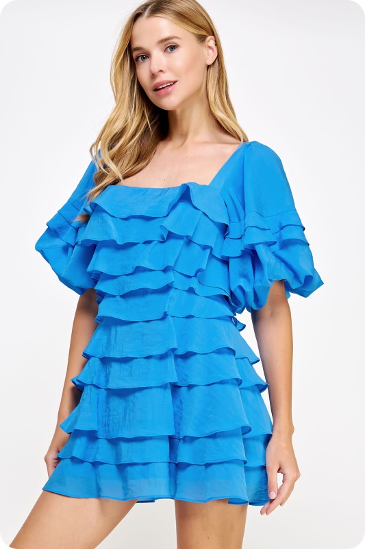 The Blue Tiered Dress