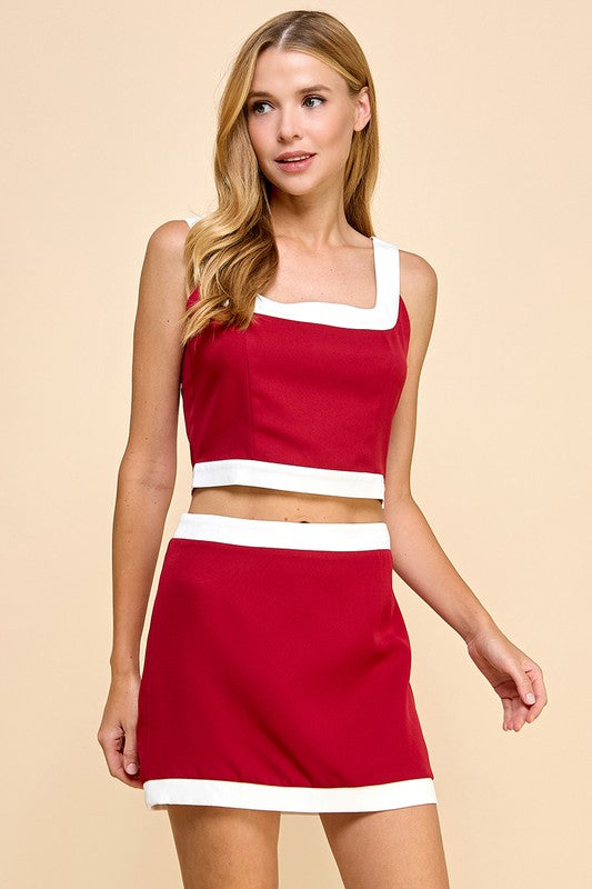 Roll Tide Trim Skirt Set
