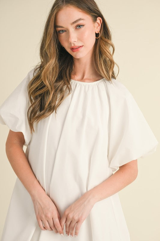 Puff Sleeve Mini Dress