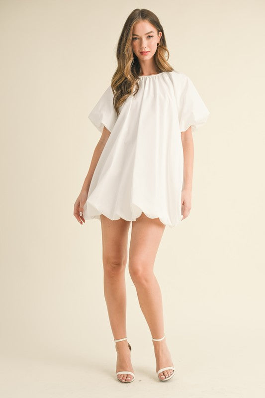 Puff Sleeve Mini Dress