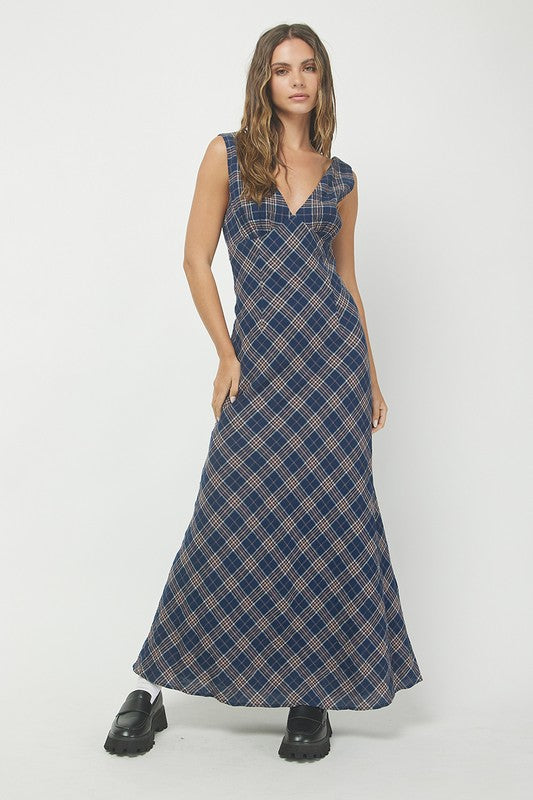 The Heritage Check Dress (Navy)