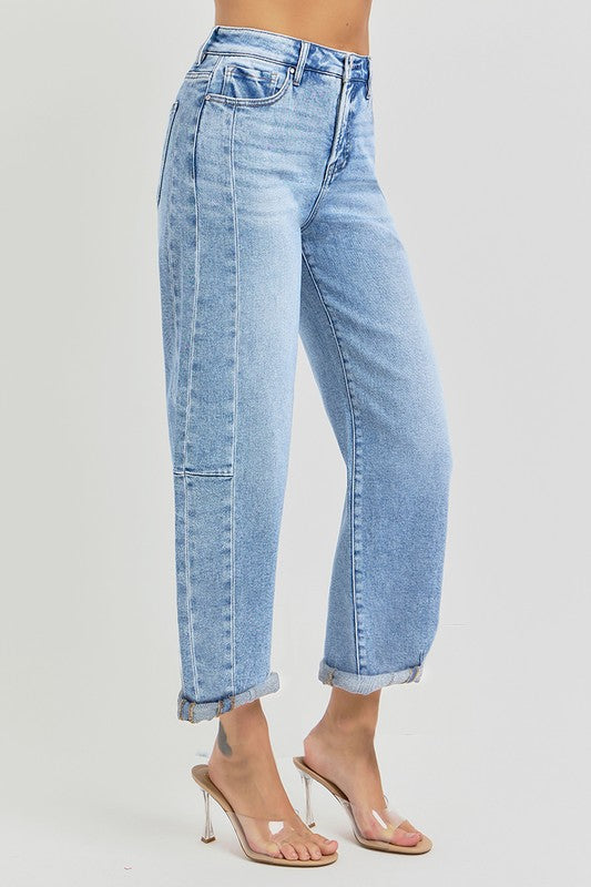 High Rise Barrel Jeans