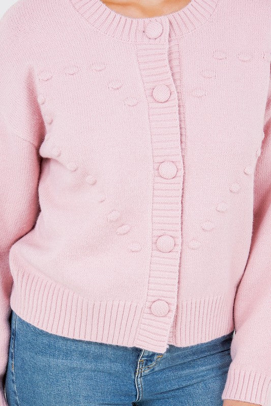 Sweetheart Baby Pink Cardigan
