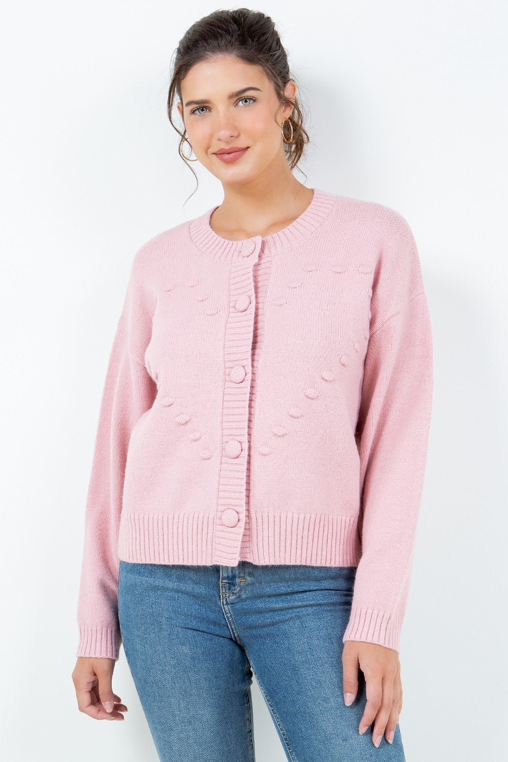 Sweetheart Baby Pink Cardigan