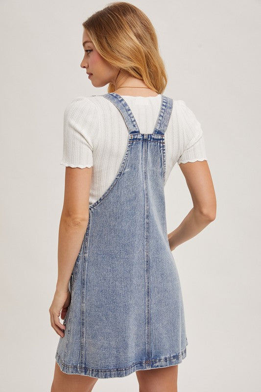 Denim Overall Mini Dress