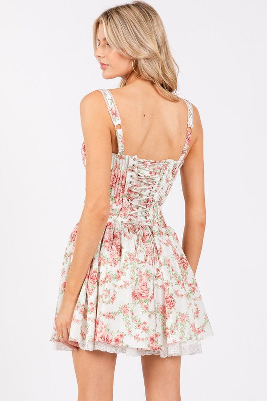 Vintage Rose Mini Dress