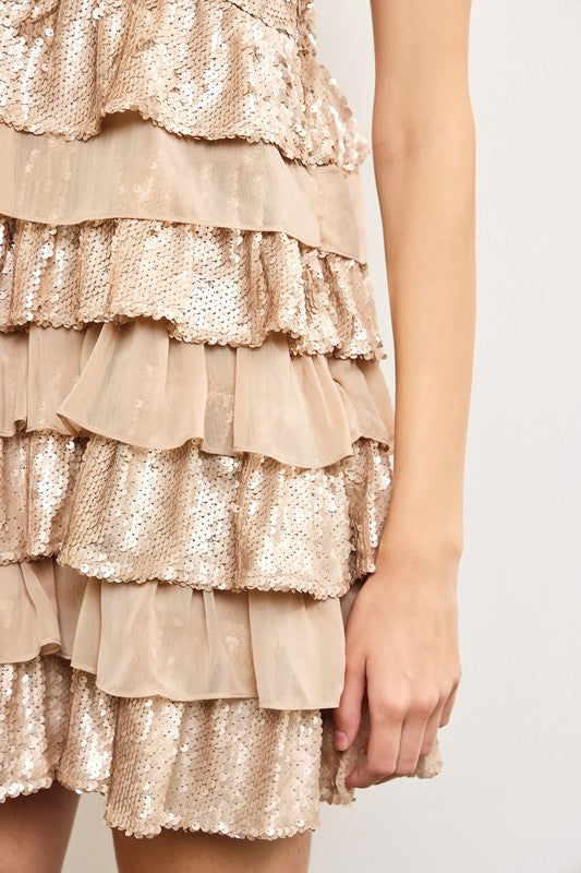 Champagne Showdown Mini Dress