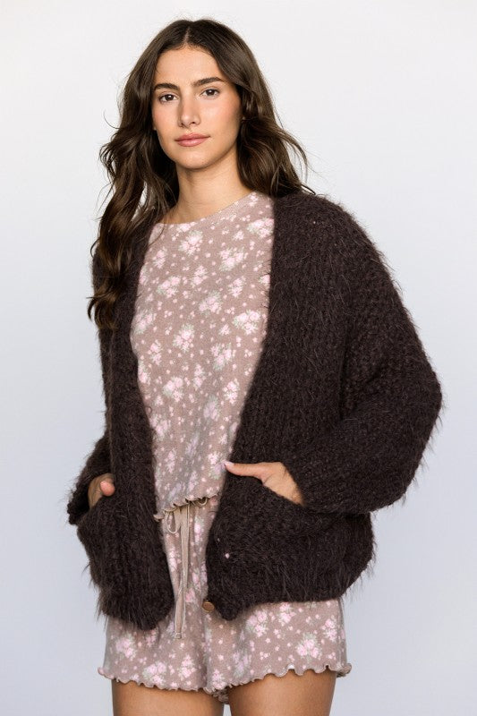 Teddy Toasty Cardigan (Brown)