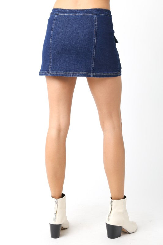Dark Denim Skort