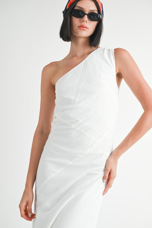 Fancy Linen Midi Dress