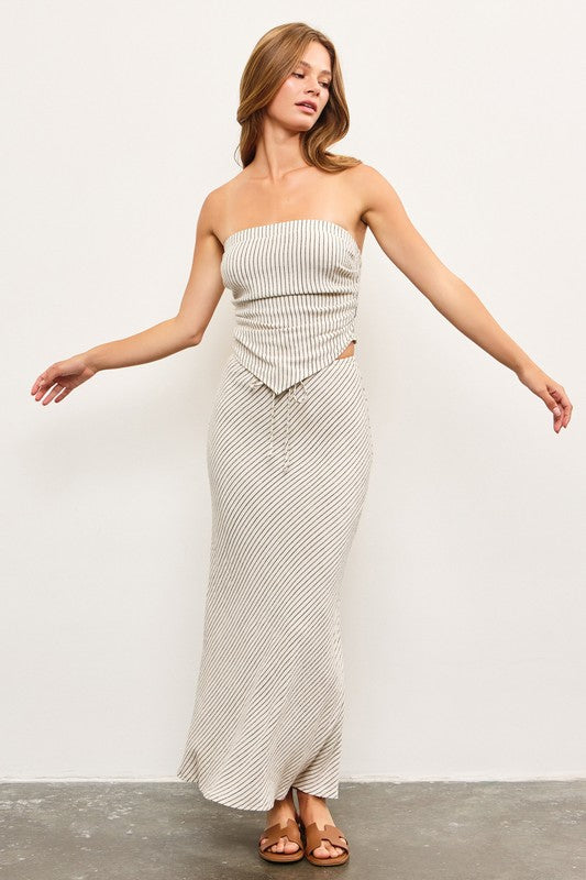 Coastal Stripes Skirt Set