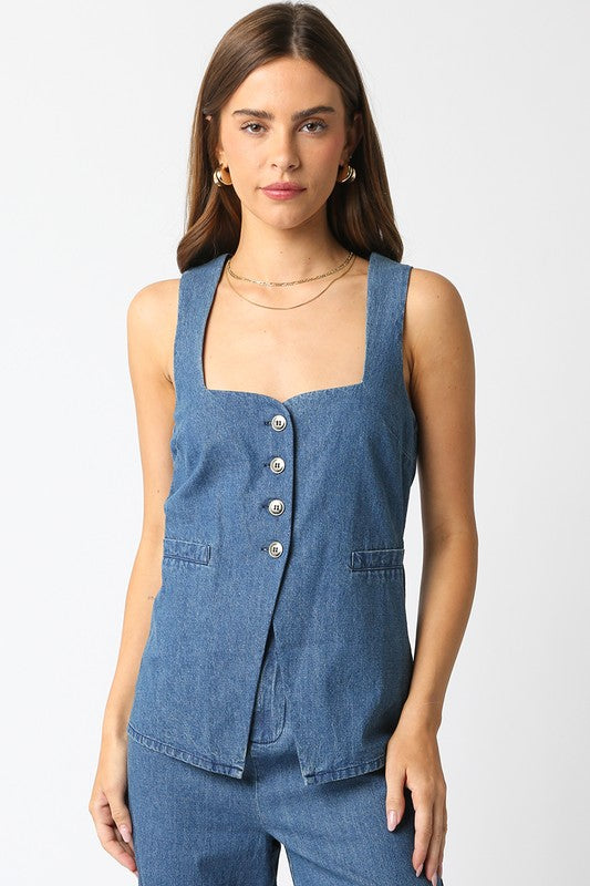 Kilee Denim Vest (Restock)