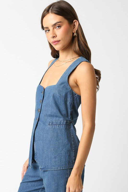 Kilee Denim Vest (Restock)