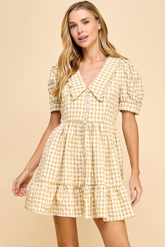 (Beige) Conversation Hearts Mini Dress