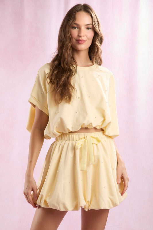 Butter Yellow Pearl Set