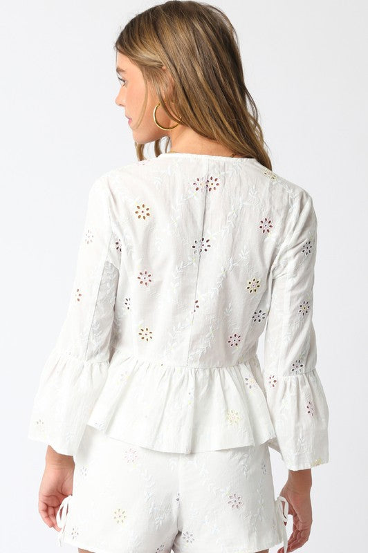 Easter Egg Hunt Eyelet Shorts Set