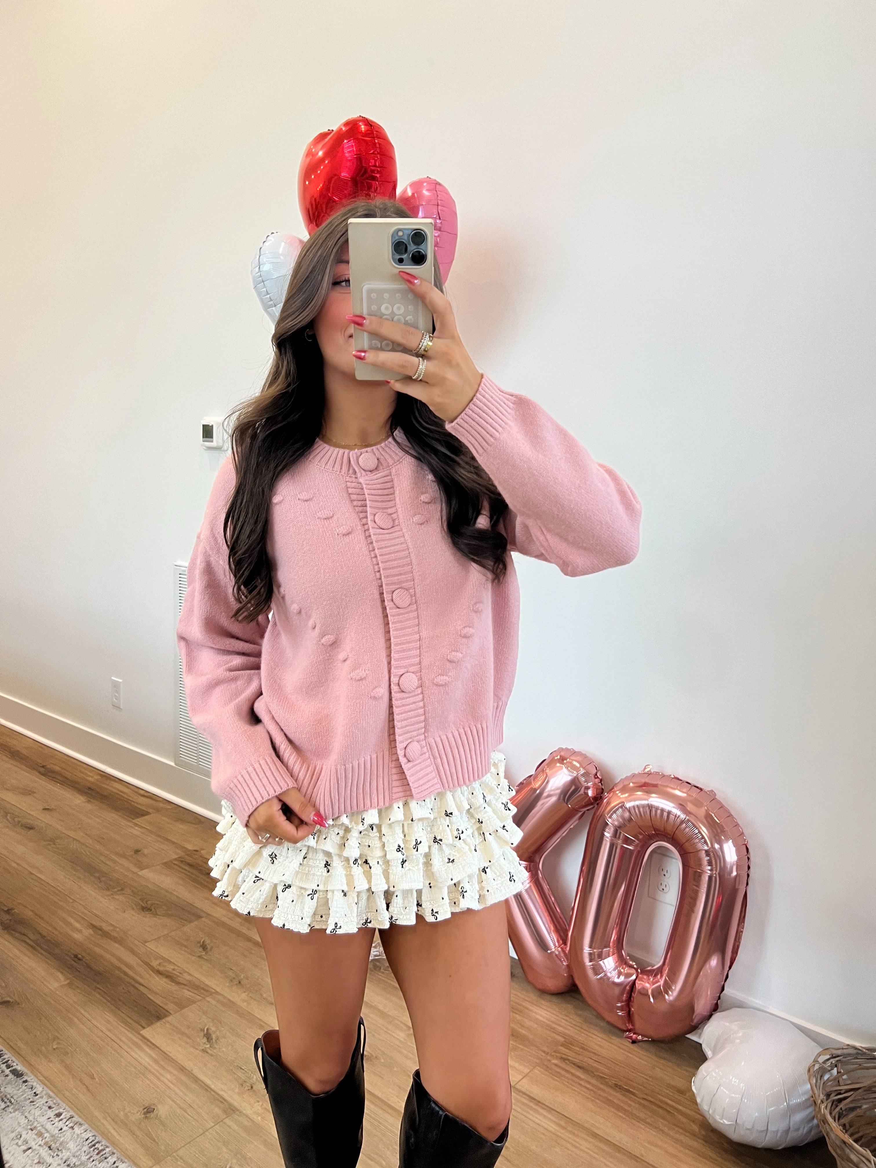 Sweetheart Baby Pink Cardigan