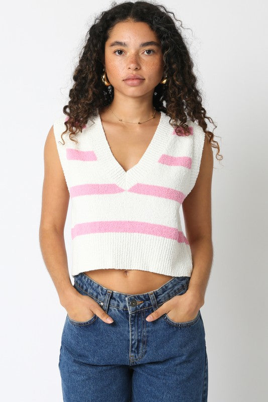 Strawberry Stripes Sweater Vest (PRE-ORDER (1 week)/Restock)