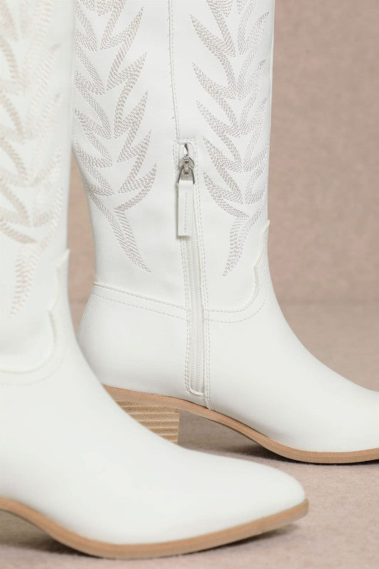 White Staple Cowgirl Boot