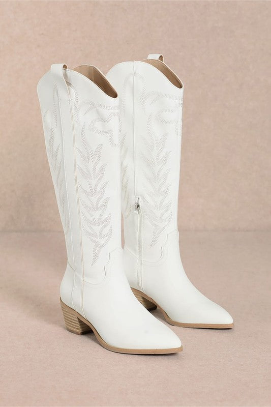White Staple Cowgirl Boot