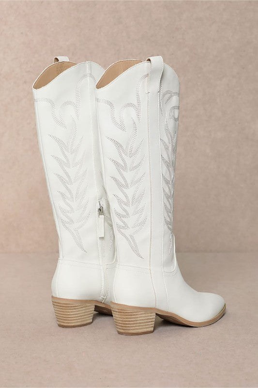 White Staple Cowgirl Boot