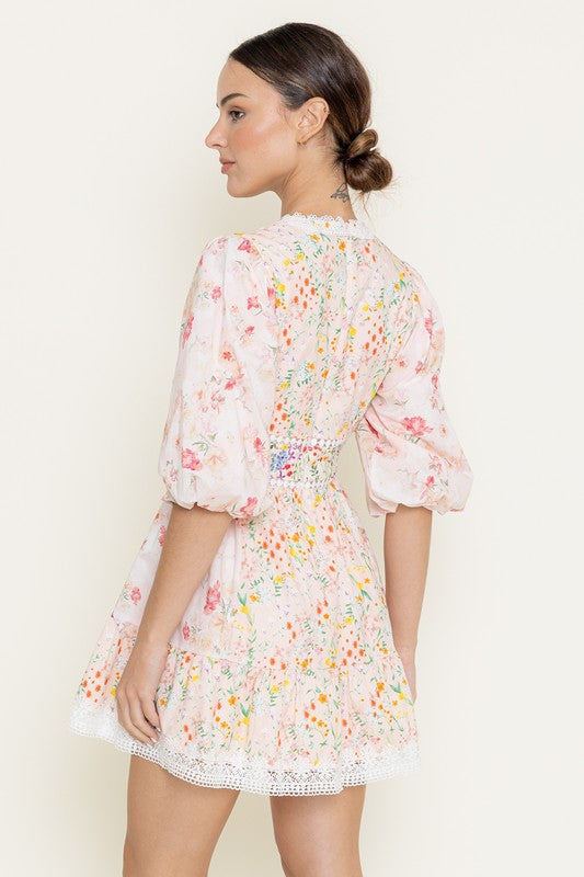 Vintage Tea Mini Dress