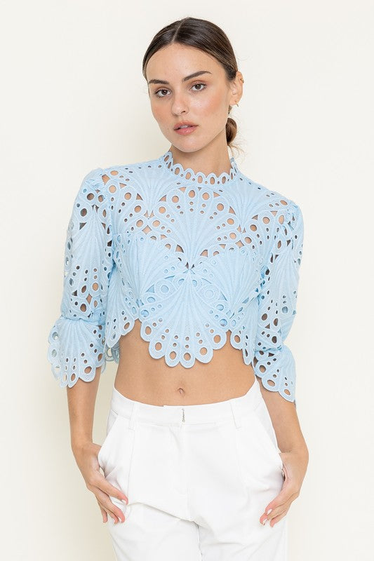 Sissy Eyelet Top