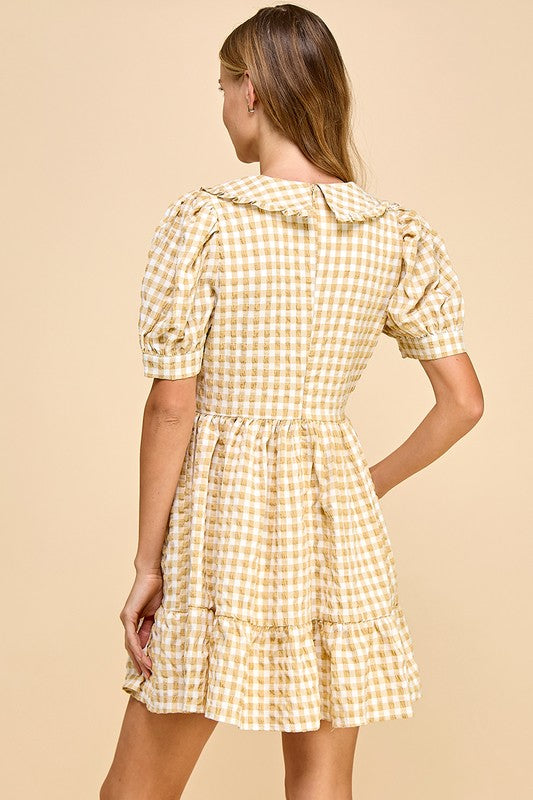 (Beige) Conversation Hearts Mini Dress