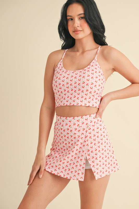 Cherry Gingham Raceback Tank