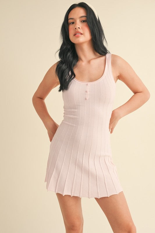 Baby Pink Knit Sun Dress