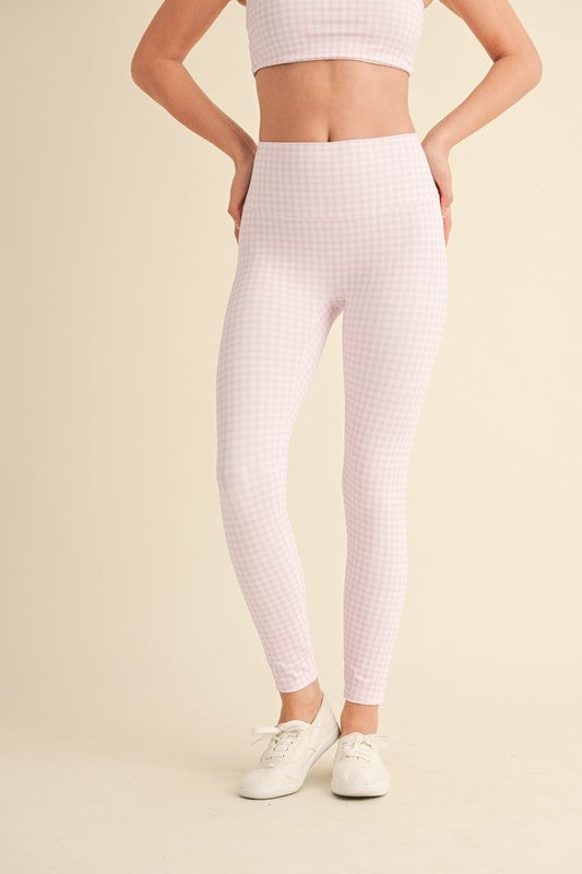 Pink Ginghams Leggings