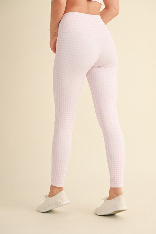 Pink Ginghams Leggings