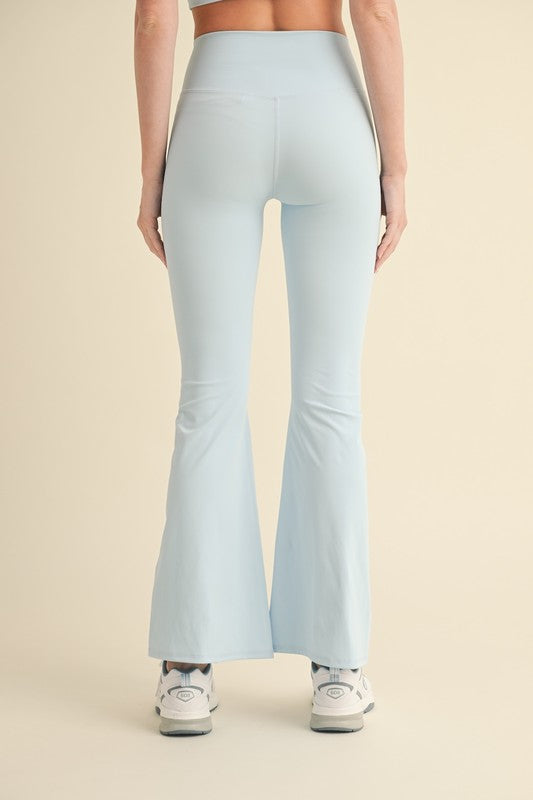 Baby Blue High Waisted Cross Over Leggings