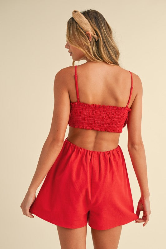 Sunset Siren Romper (Red)