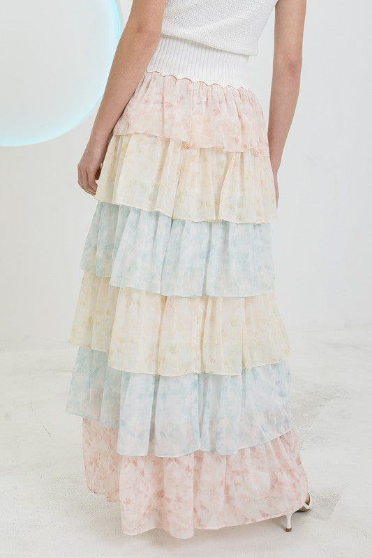 Claudia Ruffle Maxi Skirt